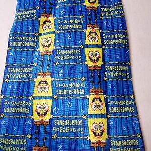 Nickelodeon Tie Navy Blue Sponge Bob Square Pants - 100% Polyester